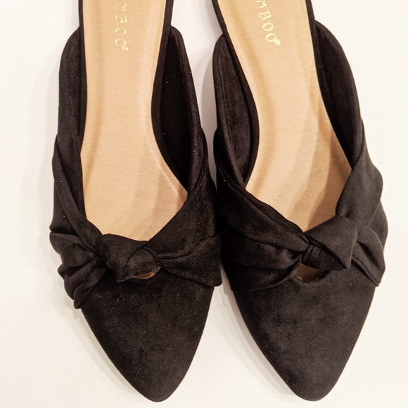 Bamboo black mule slides size 6.5 7.5 - Picture 2 of 4